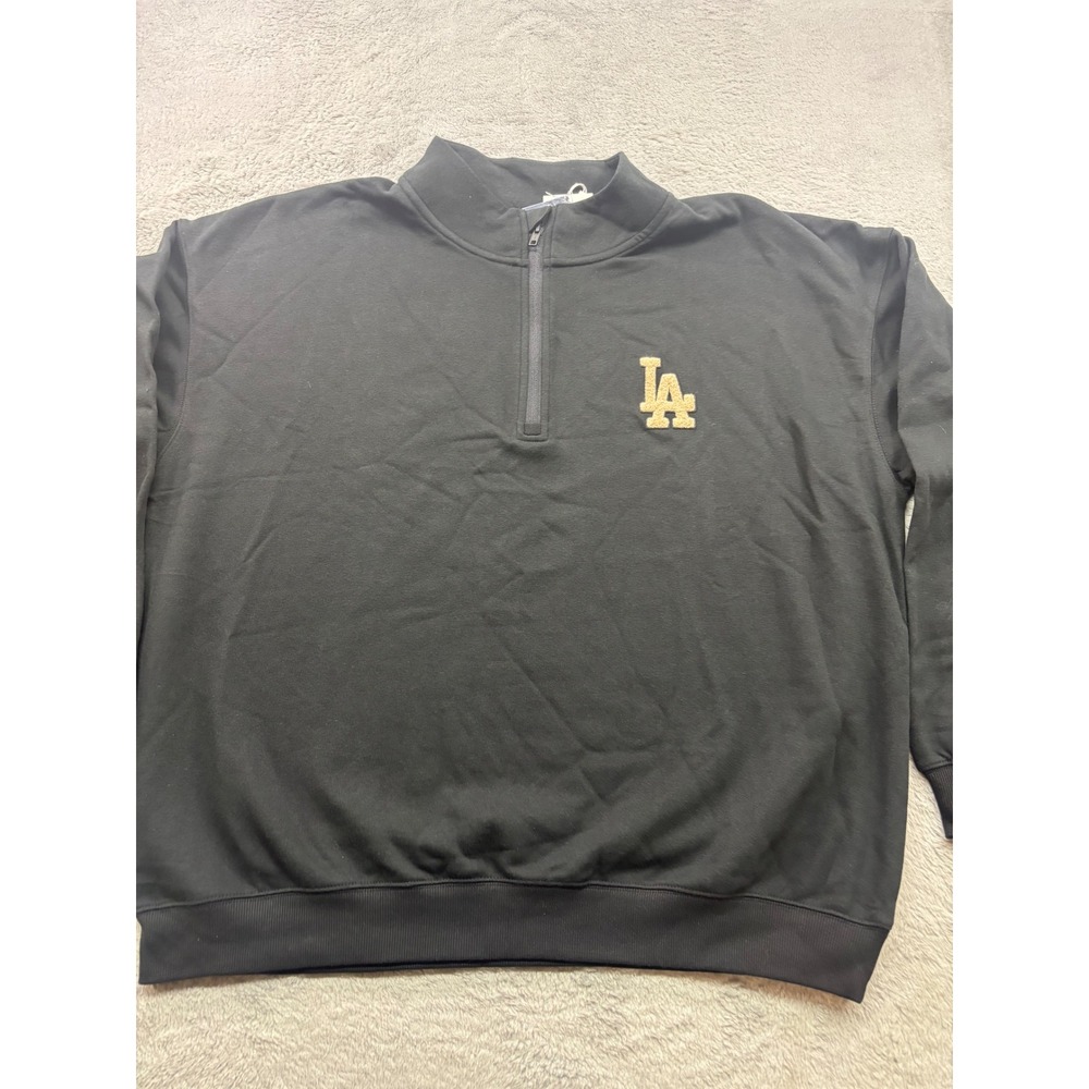 Los Angeles Dodgers MLB Black Quarter Zip Sweatshirt‎ Men's XL Levelwear RC75L